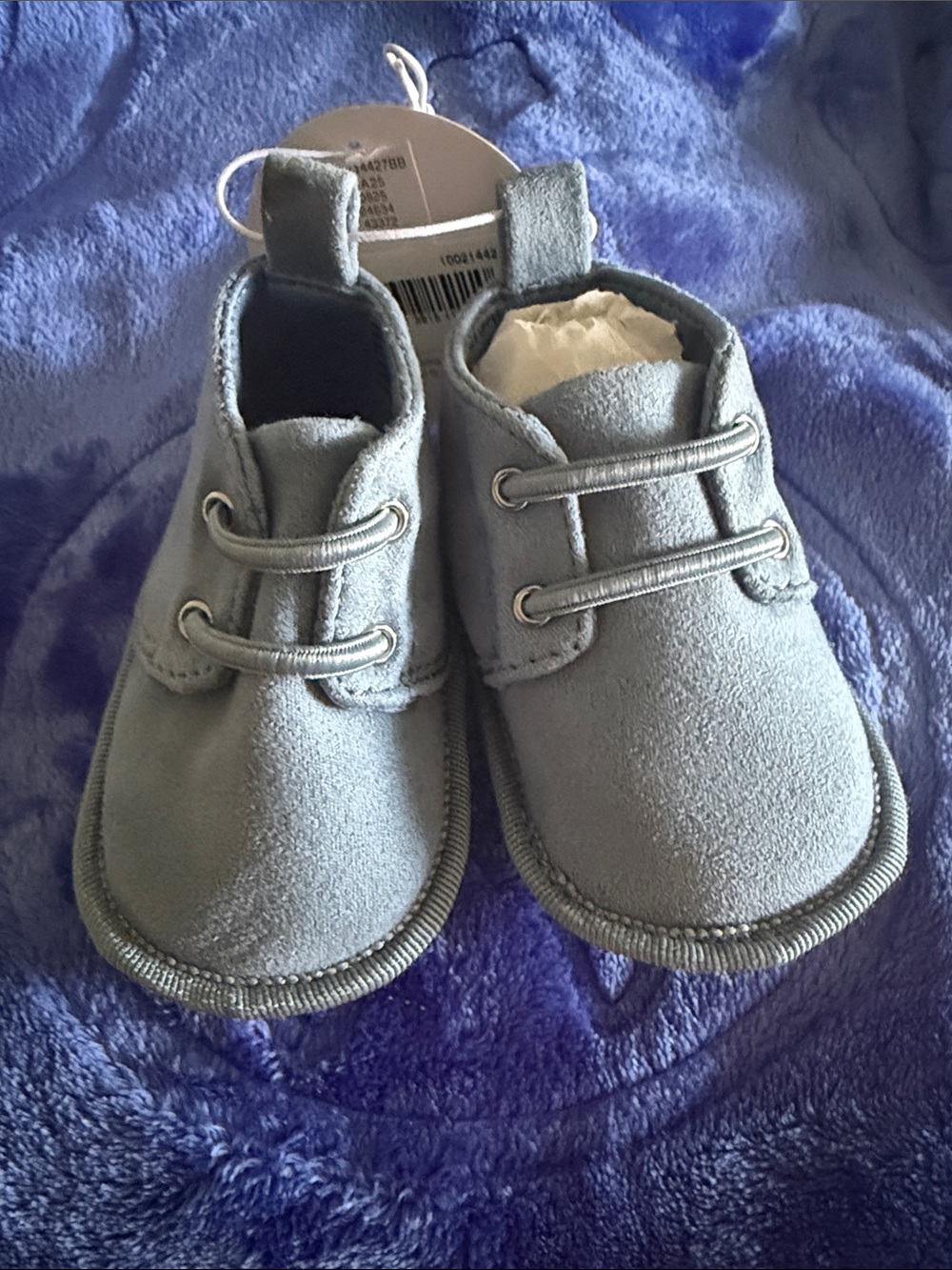 First Impressions Gray Suede Baby Walker Shoes